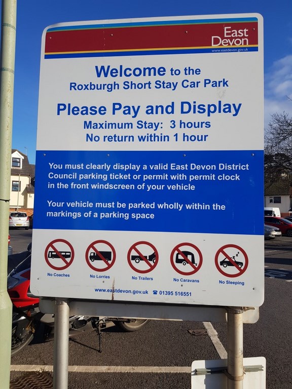Sidmouth Car Park Roxburgh Car Park