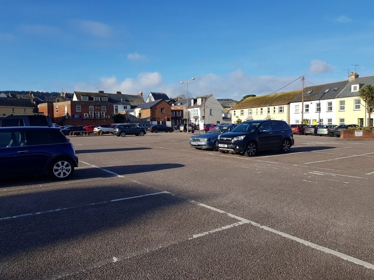 Ham West Car Park in Sidmouth