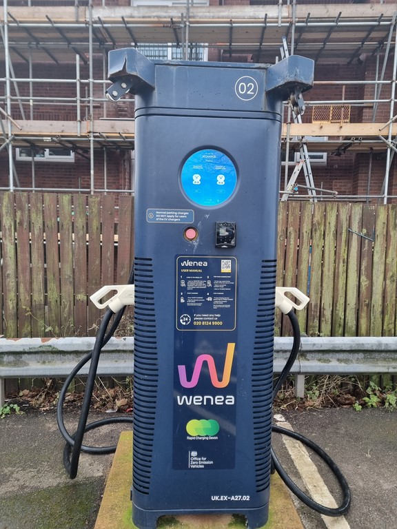 Electric car charging at Roxburgh Car Park Sidmouth 3