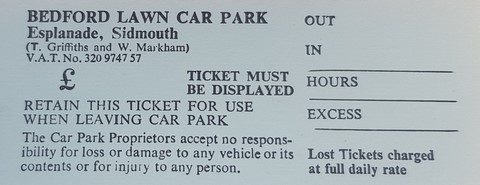 Bedford Lawn Car Park Ticket
