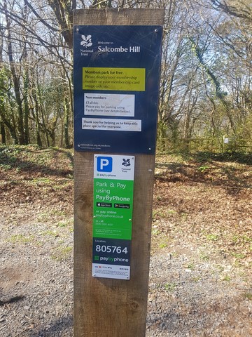 Salcome Hill Car Park payment instructions